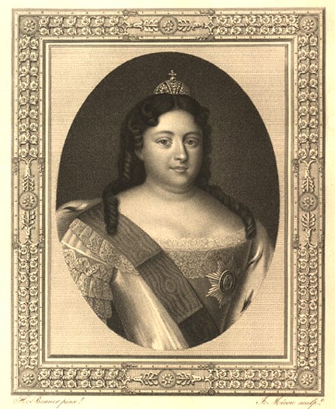 Анна Иоанновна, российская императрица. Гравюра. 1817
